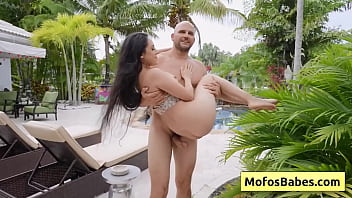 Preview 4 of Mom Son Muscle - Sexy latina loves massive dick inside her tight pussy outdoors - Selena Ivy,  JMac