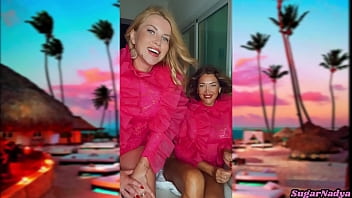 Preview 4 of Room Fuck Girls - SugarNadya and her friend NataliGreen talk about going to the club on vacation
