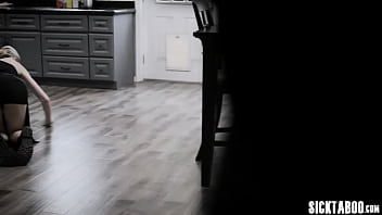 Preview 2 of Bihac 1 - Amazing slender MILF Anny Aurora cleans guys big hard cock after floor