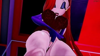 Preview 2 of Anchka Xxxvideo Com - Jessica Rabbit fingers her pussy in a hotel room - Cartoon Hentai.