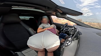 Preview 2 of Vatange Gerboydy - A stranger girl catches me jerking off in the car and helps me finish cumming by giving me a blowjob