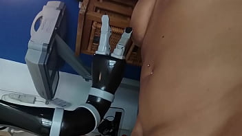 Preview 3 of Kamsut Sax - BoyWonder uses his Robot arm to help sexy blonde get an orgasm
