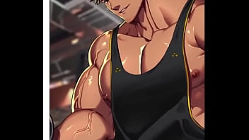 Preview 1 of Italitaly Teen Porn - Hombre musculoso ejercit&aacute_ndose animation
