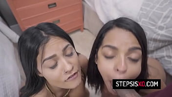 Preview 4 of Search Some Porcccn - Lucky stud got invited in threesome by his hot latina teen stepsister Serena Santos and her bestie Vienna Black