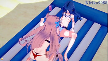 Preview 2 of Danille Stark - Tsubasa Kazanari and Maria Cadenzavna Eve and Chris Yukine intense lesbian play and futanari sex. - Symphogear Hentai