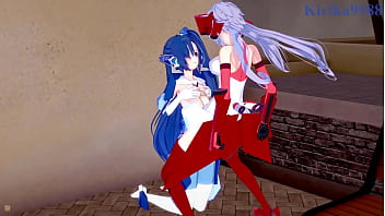 Preview 3 of Danille Stark - Tsubasa Kazanari and Maria Cadenzavna Eve and Chris Yukine intense lesbian play and futanari sex. - Symphogear Hentai
