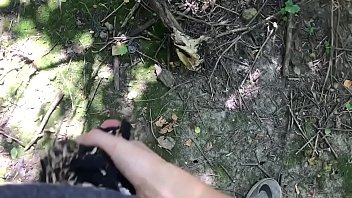 Preview 4 of Muslim Antay 30 Year - Sissy Teases and Cums in the Woods