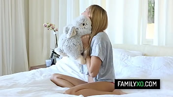Preview 1 of Japanes Milf Sex - Perv stepbrother fucks his stepsister Kyle Mason with his funny bunny hat