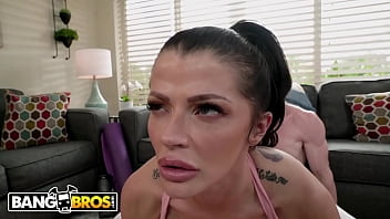 Preview 2 of Tiger Benson Pov - BANGBROS - Busty Yoga MILF Joslyn James Learns New Techniques From Eager Yogi Brick Danger