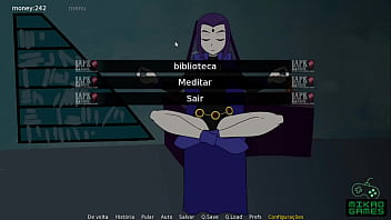 Preview 1 of Sis In Law Asain - Teen Titans ep 17 Raven me masturbando e espanhola