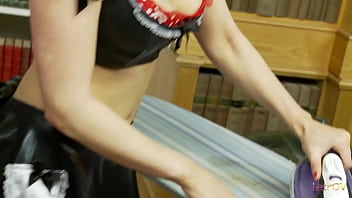 Preview 1 of Maruchi - Who cares about ironing lessons when a hot blonde lesbian wants to eat your pussy