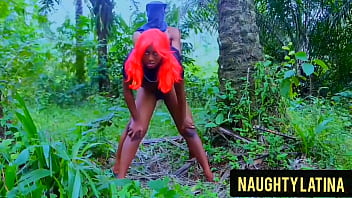 Preview 4 of Small Age Boy Prom - AFRICAN NAUGHTY LATINA FUCK EX BOYFRIEND IN THE BUSH - I LOVE MISSIONARY AND DOGGY SEX