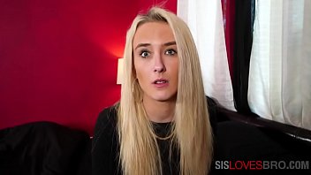 Preview 2 of Priscila Burgos - Teen Blonde Horny Step Sister Gets Curious And Fucks-Tana Waters
