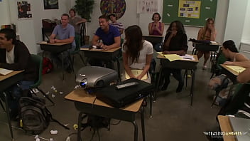 Preview 1 of Babecast - Once the bell rings and everyone leaves he stays inside to pummel the brunette professor