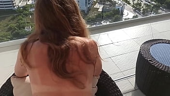 Preview 3 of Anal Painfull Forced - POV Fucked her in a room and on balcony,  CUSHOT doggystyle,  sunny and nice view ,  ProgrammersWife