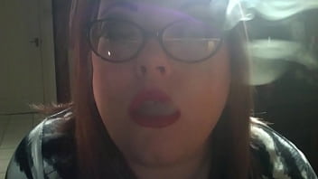 Preview 2 of Son And Mom Fuck During Yoga - Chubby British Mistress Smokes A Cigarette With Smoke Rings,  Dangles,  OMI&#039_s &amp_ Drifts
