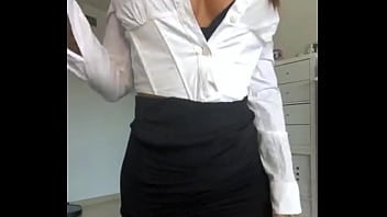 Preview 2 of Lanka Hard - HOT SECRETARY COSPLAY - Show dressed as a secretary - Susy Gala