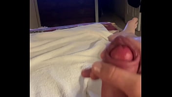 Preview 4 of Mere Abuser Par Fis - Hung meaty stroking his big cock after a pump session.
