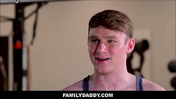 Preview 1 of Sunny Leone New Xxxii Hd Video - FamilyDaddy - Teen Stepson And DILF Stepdad Family Fuck At Gym - Eric Charming,  Brody Kayman