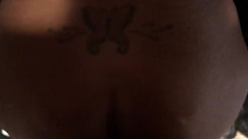 Preview 2 of Adrina Chechik Xnx - Black Whore Uses Wet Pussy to Please Her Master&rsquo_s Small Dick