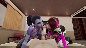 Preview 1 of Brazzer Bche - Overwatch Compilation D.VA and Widowmaker l 3d animation