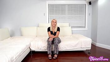 Preview 1 of Www Aipo Xxx - Thicc18 - Indica Monroe - Casting and Creampie Big Booty Blonde PAWG