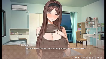 Preview 4 of Crazy Club Chixcom - Summer Clover [ HAREM HENTAI GAME ] Ep.8 CAUGHT half naked with a huge BONNER !