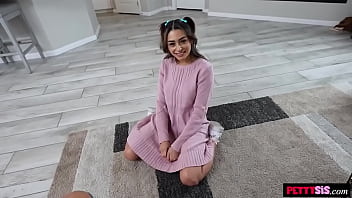 Preview 1 of Big Dire - This happens when the sexy little stepsister is left alone with the horny stepbrother and they end up fucking all over the house.