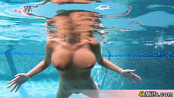 Preview 1 of Fealimjacquline Fuck - Skinny dipping with Anissa Kate the most beautiful and horny MILF brunette ever