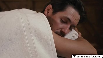 Preview 1 of Seachthailand Sex Strip Dance - Shemale masseuse analed her guy client