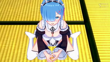 Preview 2 of Hard Hoat - Loving Rem gives you a guided handjob in romantic atmosphere - Re Zero