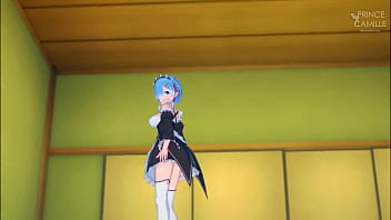 Preview 1 of Hard Hoat - Loving Rem gives you a guided handjob in romantic atmosphere - Re Zero