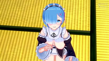 Preview 4 of Hard Hoat - Loving Rem gives you a guided handjob in romantic atmosphere - Re Zero