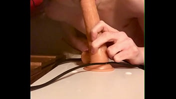 Preview 2 of Hmxhktmbz - Cock-loving twink Niko Springs devours giant dildo