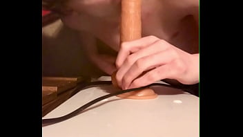 Preview 4 of Hmxhktmbz - Cock-loving twink Niko Springs devours giant dildo