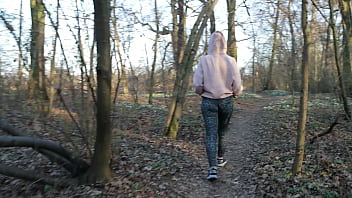 Preview 1 of Anti Keep Sath Bacha Chota - Red Bitch Sucks My Dick in the forest while her husband is not around.