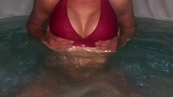 Preview 3 of Massage Blonde Hairy Pussy - Hot young lady in hot tub