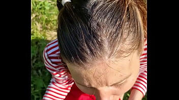 Preview 4 of Sister And Brother Sleeping Sex - Fucked the wet girl in her little slobbery mouth in a hot summer day
