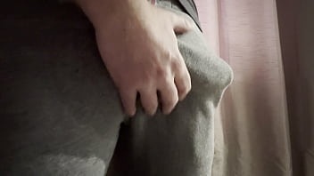 Preview 1 of Uniquely Diva - Mr Big Dick UK and his giant cock bounce out of the famous grey gym sweatpants