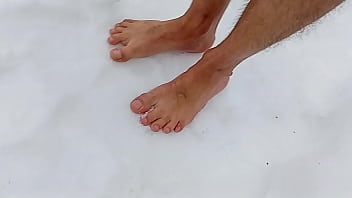Preview 4 of For Just Porn - Barefoot in the snow