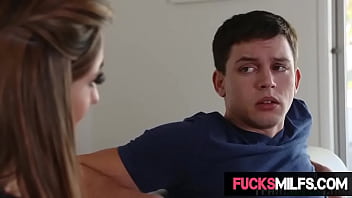 Preview 2 of Threesome Ffm Amateur Cam - FucksMILFs.com - Reena spotted her stepson Alex about to get some ass in the living room. She was so excited for him.