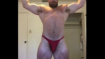 Preview 2 of Sri Lankan Aunty Fucked - Beefy Bodybuilder Revealing Posing Trunks BeefBeast