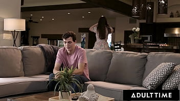Preview 1 of Fisting To Bamboo - ADULT TIME - Josh Rivers And Aften Opal Won&#039_t Stop Controlling Stepmom Lexi Luna&#039_s Remote Toy!