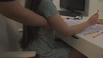 Preview 1 of Miami Foursome - He fuck me at the desk,  I can&#039_t study