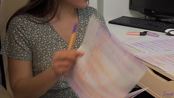 Preview 4 of Miami Foursome - He fuck me at the desk,  I can&#039_t study