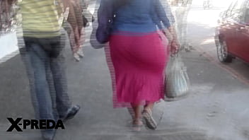 Preview 3 of Fail Fruit - Huge Butt Pink Dress Random Lady