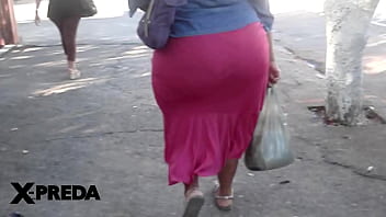 Preview 4 of Fail Fruit - Huge Butt Pink Dress Random Lady