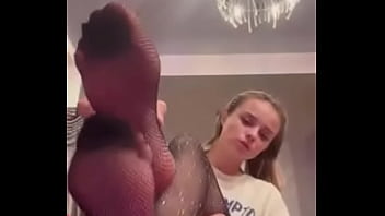 Preview 2 of Big Balak Cock Teen Girls - Feet in tights 10