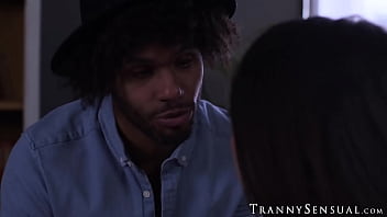 Preview 2 of Porn Sex American - Hot black dude Tony Genius drilled a stunning lady and a frisky transgender