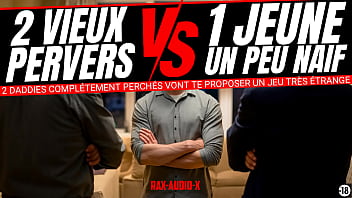 Preview 2 of Ragging On Boys - Tu vas jouer &agrave_ un jeu sexuel tr&egrave_s bizarre avec 2 daddies tr&egrave_s dominant
